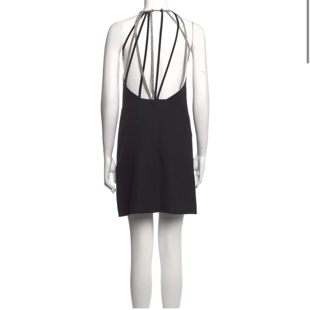 Halston heritage multi chain black cocktail dress